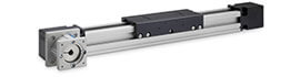 wheel-guided linear motion slide unit